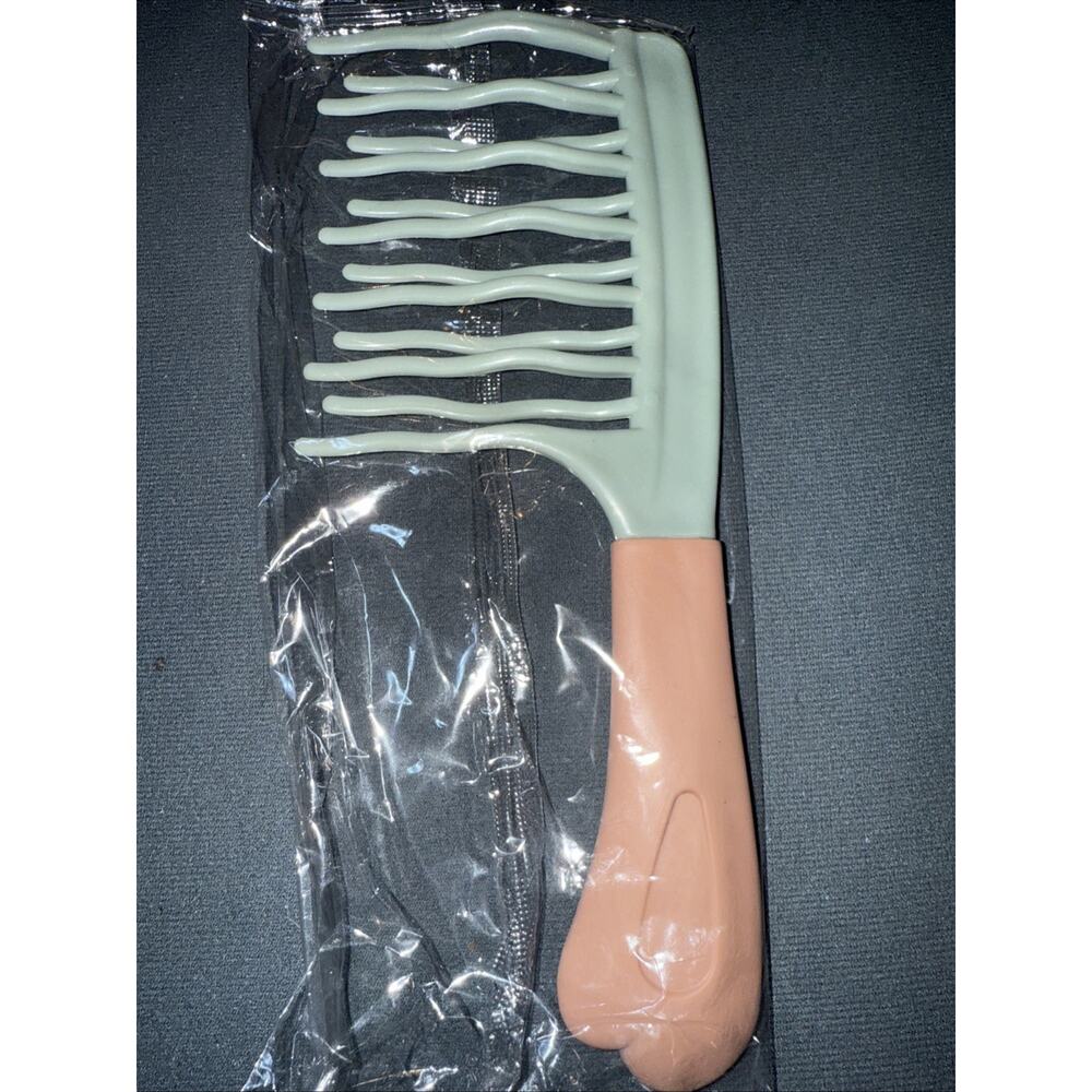Wide Tooth Comb for Curly, Detangling Hair Brush with Double-Layer Wavy Tooth